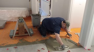 Back Buttering Very Large format tile.