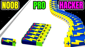 Battery Run 3D - NOOB vs PRO vs HACKER