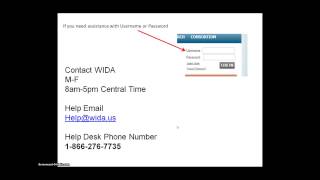 How to log into WIDA
