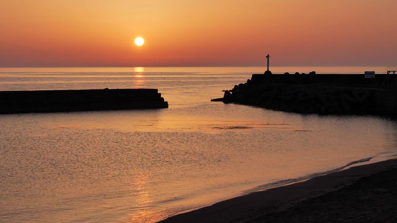 2026-05-18 今日の夕陽@柏崎市18時35分頃(日本海に沈む夕日…vol.1