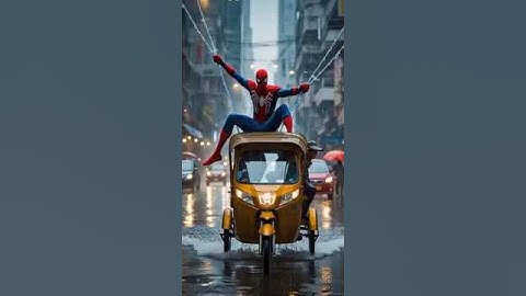 Exciting, Spiderman is being chased by an evil robot #shorts #spiderman #marvel #transformers