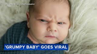 Grumpy baby photoshoot goes viral