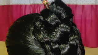 How to/Fully Folded Braid For Very thick Long Hair/ Mansoon Hair Care/ Folded Braid Using Hair stick