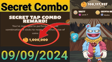 09 Sept 2024 Memefi Daily Secret tap Combo | today memefi 10,00,000 coin