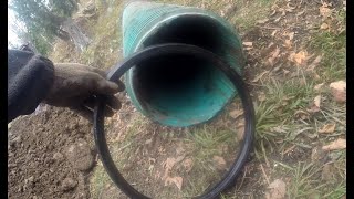 DIY Joining Large Stubborn Culverts Together With Come-A-Long