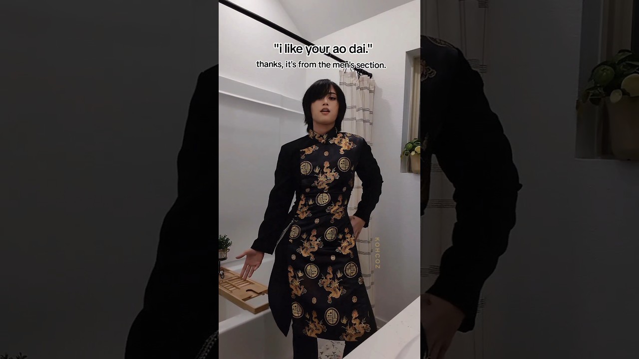 before you start hating, ain't i clean tho? 😏 #tết #lunarnewyear #áodài #mens #fashion #aodai #black