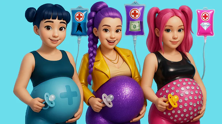 KPop Demon Hunters in Hospital! Rich vs Poor vs Giga Rich Huntrix Get Pregnant