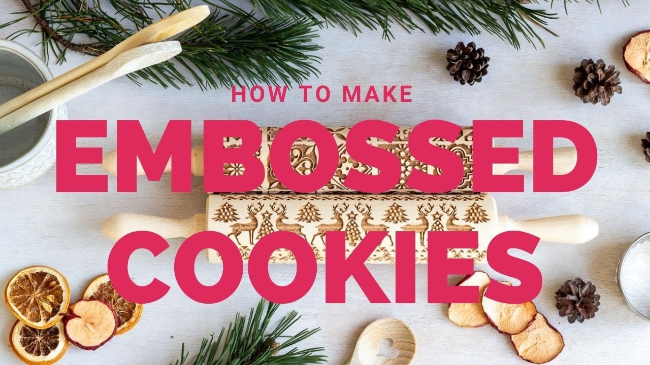 How to make Christmas cookies with an embossed rolling pin 