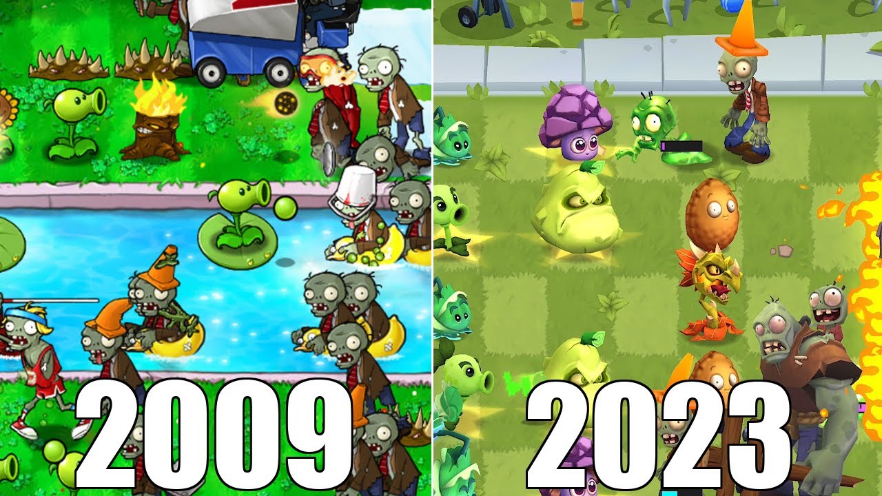 Evolution of Plants vs. Zombies Games (2009 ~ 2021) 