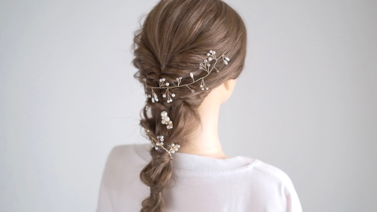 Braided Hairstyle for wedding - YouTube