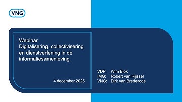 Webinar Digitalisering, collectivisering en dienstverlening in de informatiesamenleving - 4-12-2025