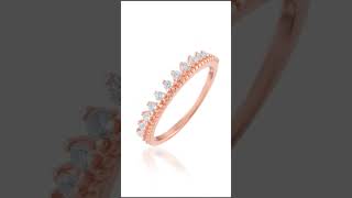 American Diamond Rose Gold Crown Ring For Women | Silver ring|Gifts For Girlfriend #diamond#jewelry