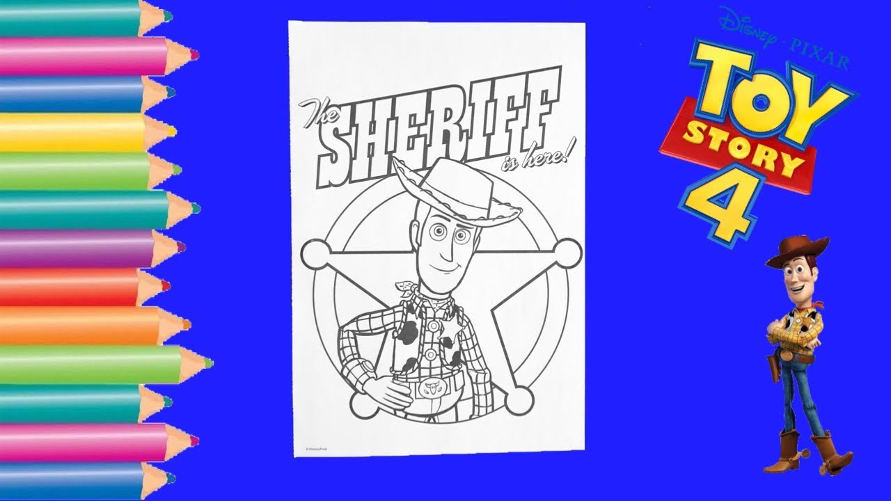 coloring toy story 4 woody coloring page gabbys