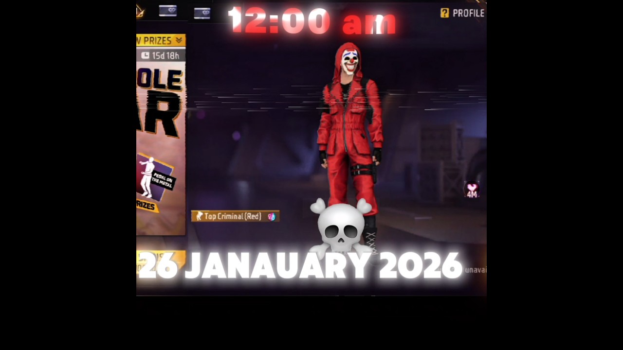 New Free Fire Bug 😱 | Sham 12 Baje Milega Red Criminal Bundle? 🔥 | FF Latest