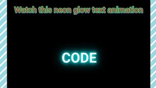 HTML Neon Glow Text Animation | CSS Glowing Effect Tutorial#html#viral#trending#explore#coding