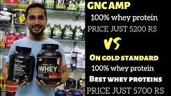 Gnc amp 100% whey protein | vs | on gold standard 100% whey protein | whey protein review
