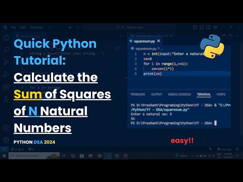 Calculate the Sum of Squares of Natural Numbers in Python!!