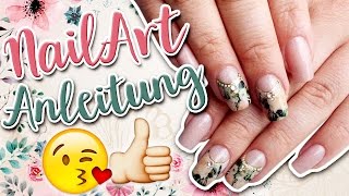 Nageldesign Vintage Look Auf Acryl Nägel E.mi Nail Wraps