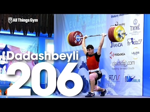 Dadas Dadashbeyli 206kg Clean & Jerk 2015 European Junior Weightlifting Championships