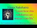         nakshatra interpretation series  birth in hasta nakshatra