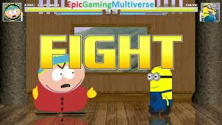 Dave The Minion Vs Eric Cartman From The South Park Series In A Mugen Match Battle Fight