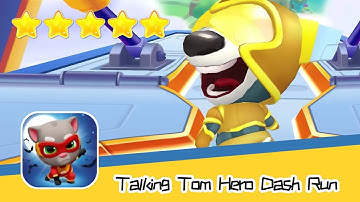 Talking Tom Hero Dash Run Day200 Walkthrough Endless runner Save the world Recommend index five star
