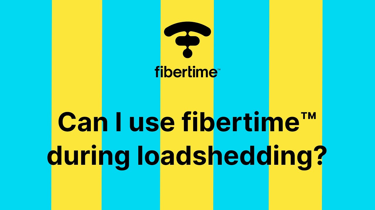 Can I use fibertime™ during loadshedding? - YouTube