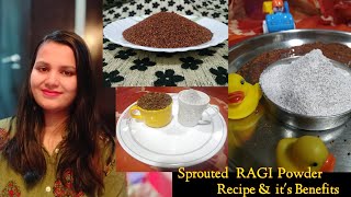 Sprouted Ragi Powder for Babies | How to make Sprouted Ragi flour for Babies at Home (In English)