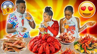 SEAFOOD MUKBANG WITH MY CRUSH NATEGOTKEYS AND BESTFRIEND