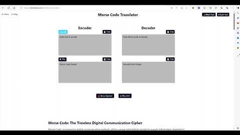 Introduction to Morse Code Translator (English Subtitles)