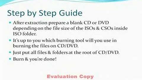 Play PSP ISO / CSO on your CD or DVD Disc via USB Cable