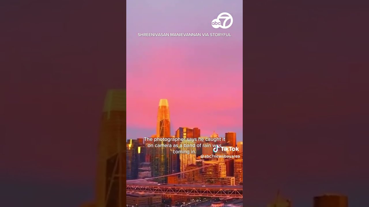 SF Wakes Up To Stunning Red Rainbow