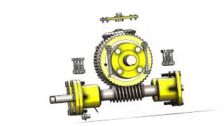 Animation of gear box on Solidworks