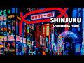 Tokyo Shinjuku Cyberpunk Night Walk 4K HDR - Immersive Neon District & Rainy ASMR (1 Hour) / 新宿夜間街歩き