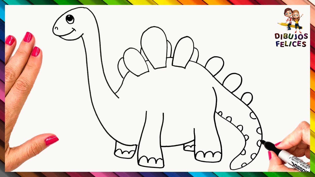 Cómo Dibujar Un Dinosaurio Paso A Paso 🦕 Dinosaurio Dibujo - YouTube