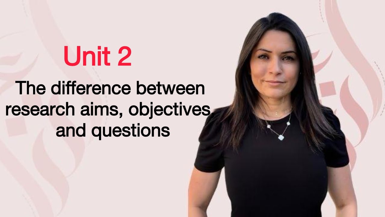7. The difference between research aims, objectives, and questions ...