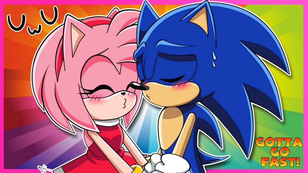 Amy kissing sonic