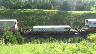 CN 121 intermodal stack train at Beare.