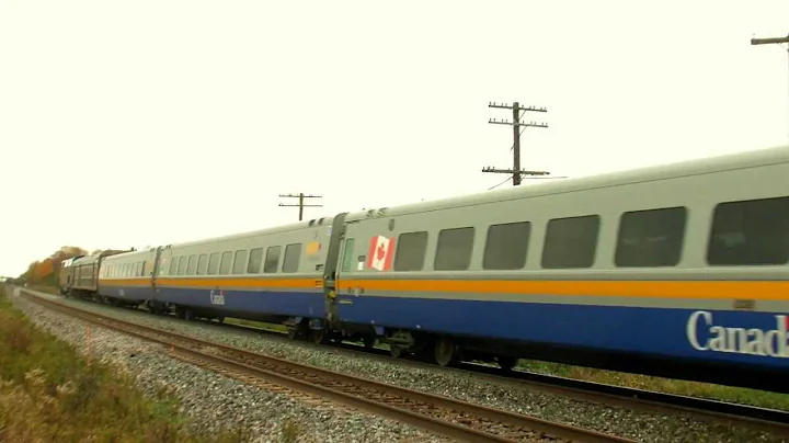 VIA RAIL AT RILEY RD. EAST GE  P42 DC #909 .