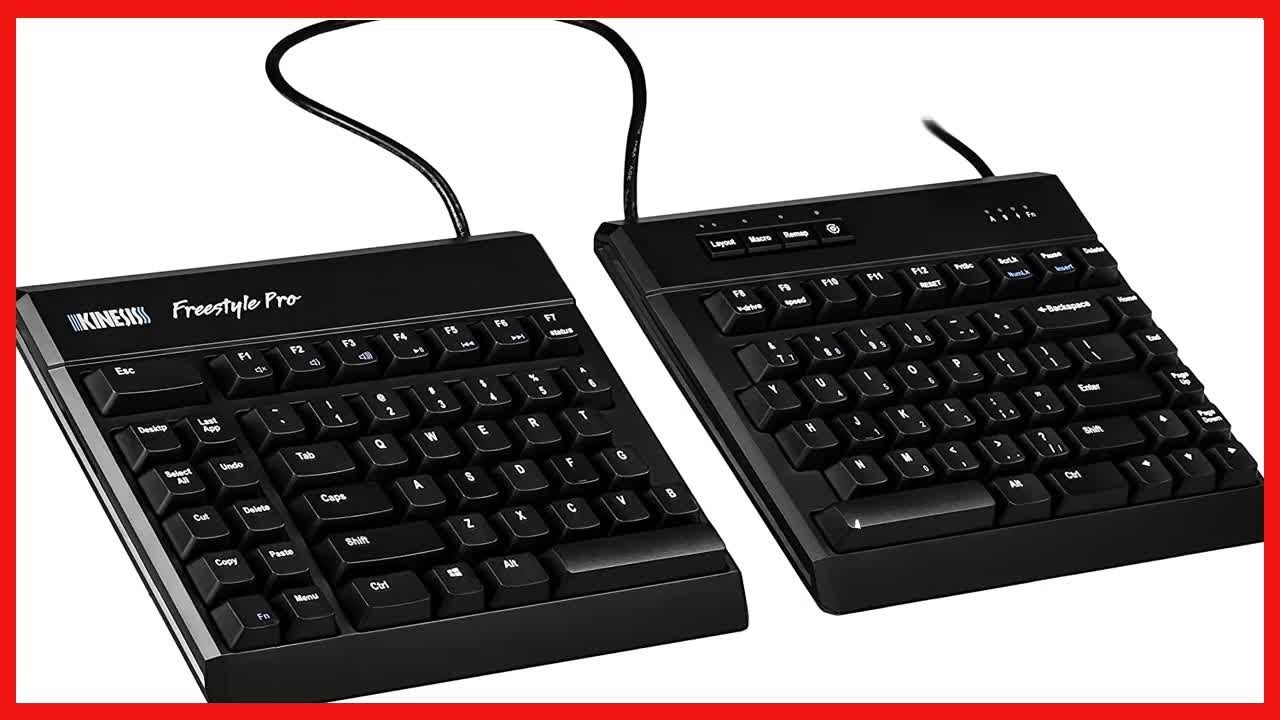 KINESIS Freestyle Pro Quiet Ergonomic Split Mechanical Keyboard (Cherry MX Silent Red Switches)