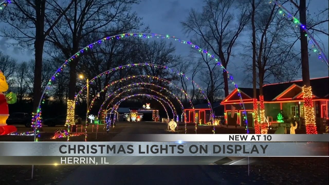 Christmas lights on display in Herrin