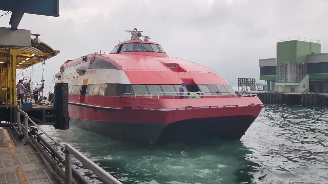 Fjellstrand Foilcat 35m "Barca 日星" departure @ Macau Ferry Terminal HK 15 Jun 2024