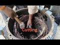 ⚡ Big Motor Copper Cutting Process @AjayMotorWorks