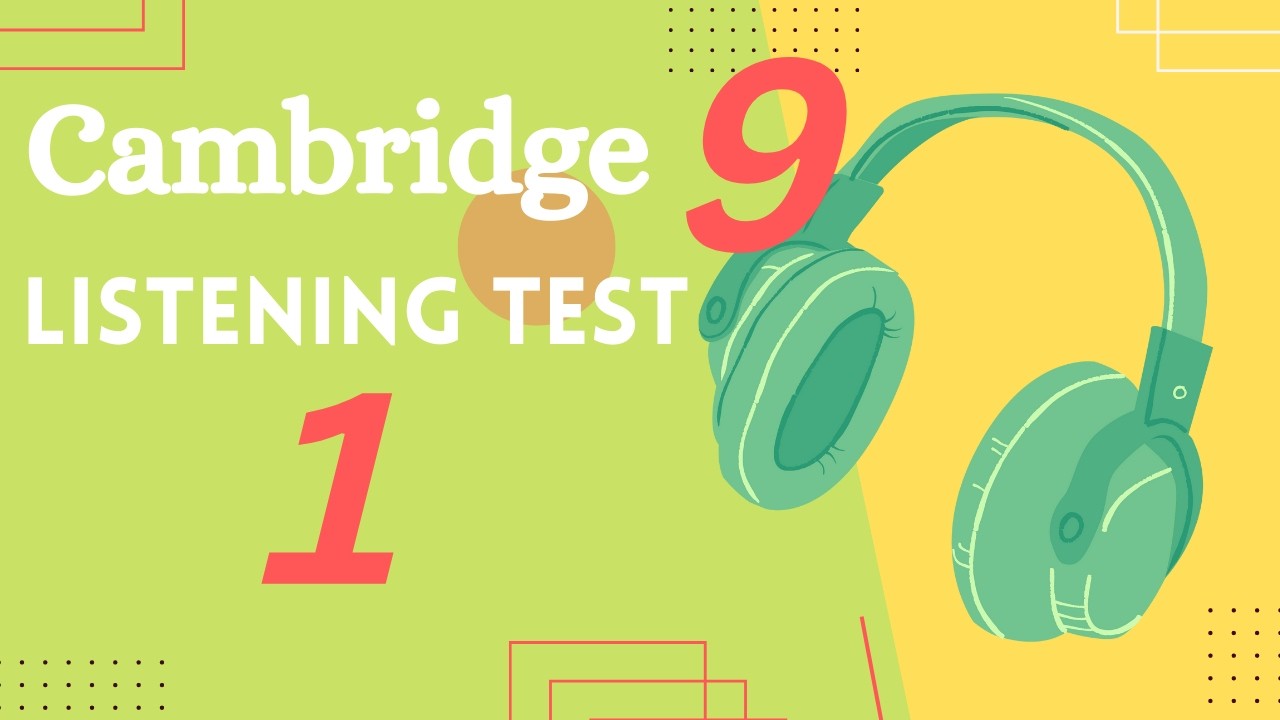 Cambridge IELTS 9 | Listening Test 1 | With Answers | HD - YouTube