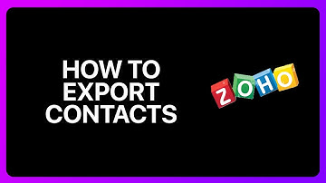 How To Export Contacts From Zoho CRM Tutorial