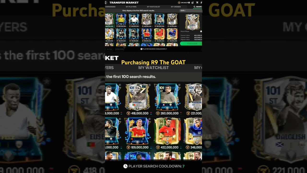 Purchasing R9 THE GOAT | Squad upgrade | Fc Mobile | 