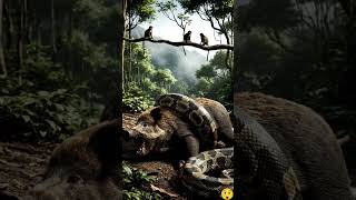 Python vs Wild Boar 🐍💥 Jungle Battle You Can’t Miss! #youtubeshorts #animals #shorts #viral
