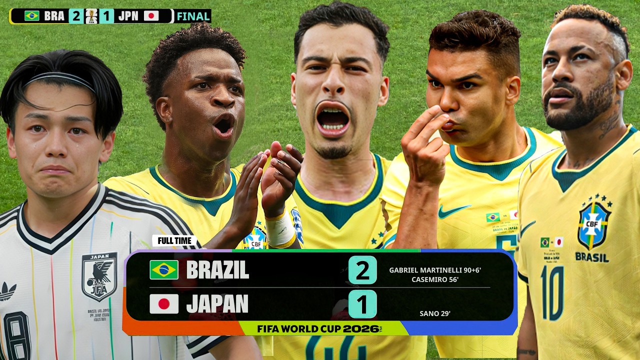 Brazil vs Japan Full Highlights, Brasil x Japão 2-1 Melhores