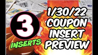 1/30/22 COUPON INSERT PREVIEW | 3 INSERTS - IS IT WORTH IT?
