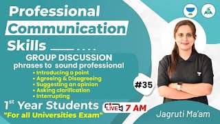 #35  Group Discussion | Professional Communication Skills | Jagruti Mam #unacademy #learnenglish